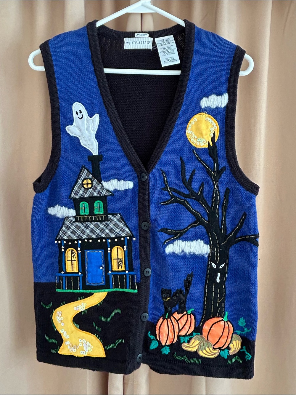 Vintage 1990’s White Stag Button Up Halloween Vest Sz Small